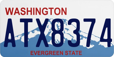 WA license plate ATX8374