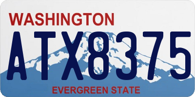 WA license plate ATX8375