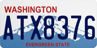 WA license plate ATX8376