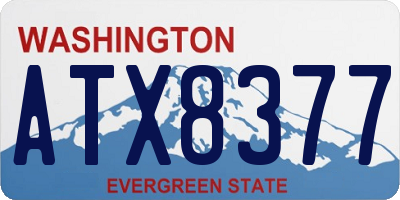 WA license plate ATX8377