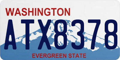 WA license plate ATX8378
