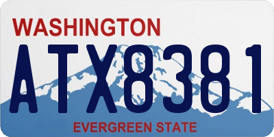 WA license plate ATX8381