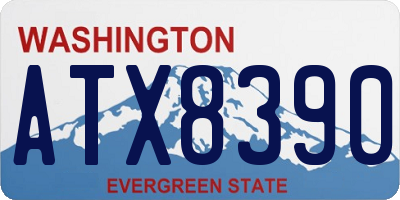 WA license plate ATX8390