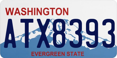 WA license plate ATX8393