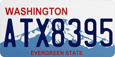 WA license plate ATX8395