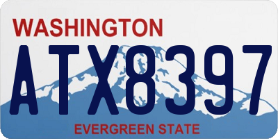 WA license plate ATX8397