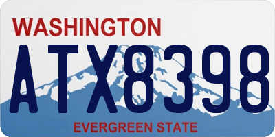 WA license plate ATX8398