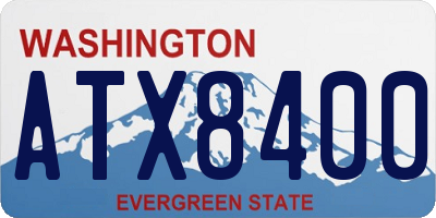 WA license plate ATX8400