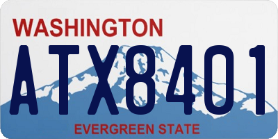 WA license plate ATX8401