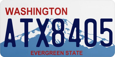 WA license plate ATX8405