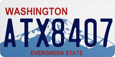 WA license plate ATX8407