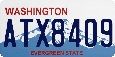 WA license plate ATX8409