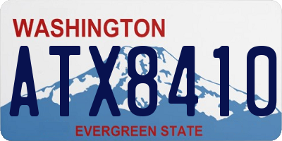 WA license plate ATX8410