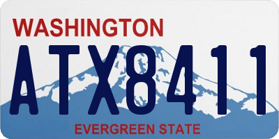 WA license plate ATX8411