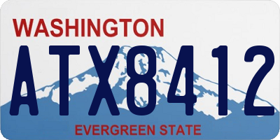 WA license plate ATX8412