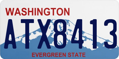 WA license plate ATX8413