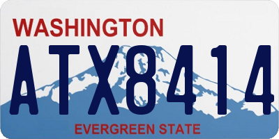 WA license plate ATX8414