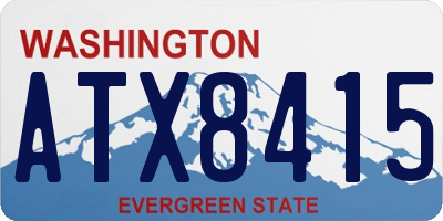 WA license plate ATX8415