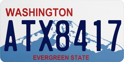 WA license plate ATX8417