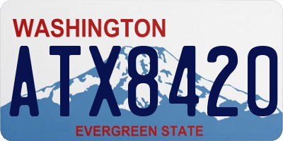 WA license plate ATX8420