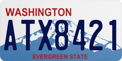 WA license plate ATX8421