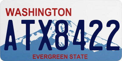 WA license plate ATX8422