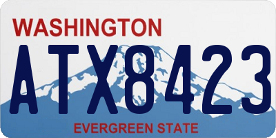 WA license plate ATX8423