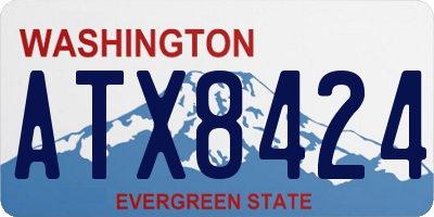 WA license plate ATX8424