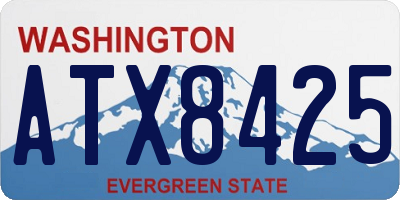 WA license plate ATX8425
