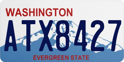 WA license plate ATX8427