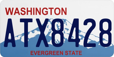 WA license plate ATX8428