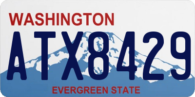 WA license plate ATX8429