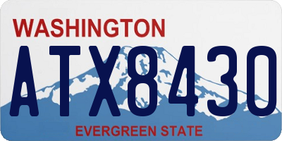 WA license plate ATX8430