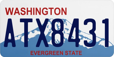 WA license plate ATX8431