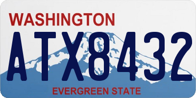 WA license plate ATX8432
