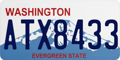 WA license plate ATX8433