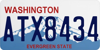 WA license plate ATX8434