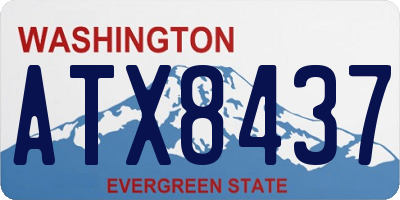 WA license plate ATX8437