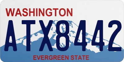 WA license plate ATX8442