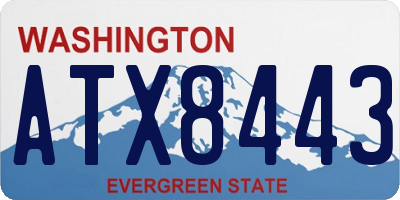 WA license plate ATX8443