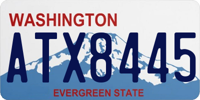 WA license plate ATX8445