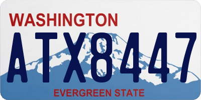 WA license plate ATX8447