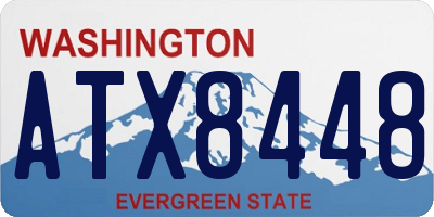 WA license plate ATX8448