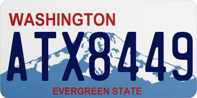 WA license plate ATX8449