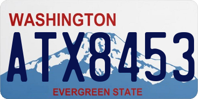 WA license plate ATX8453