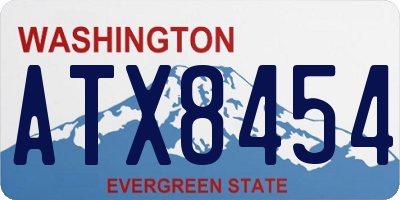 WA license plate ATX8454