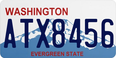 WA license plate ATX8456