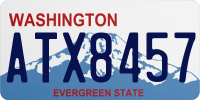 WA license plate ATX8457
