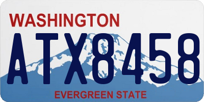 WA license plate ATX8458