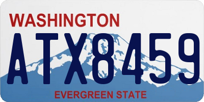 WA license plate ATX8459